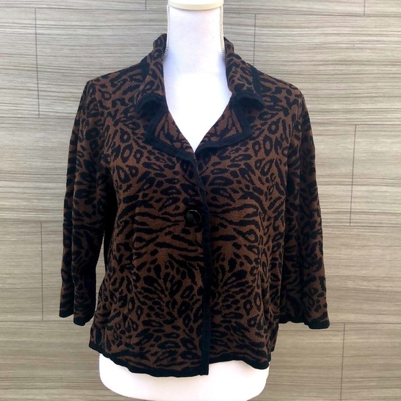 Animal print Cardigan Josephine Chause - Picture 1 of 7
